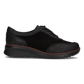 Chaussures en cuir Filippo DP1509 / 21 Bk noir le noir