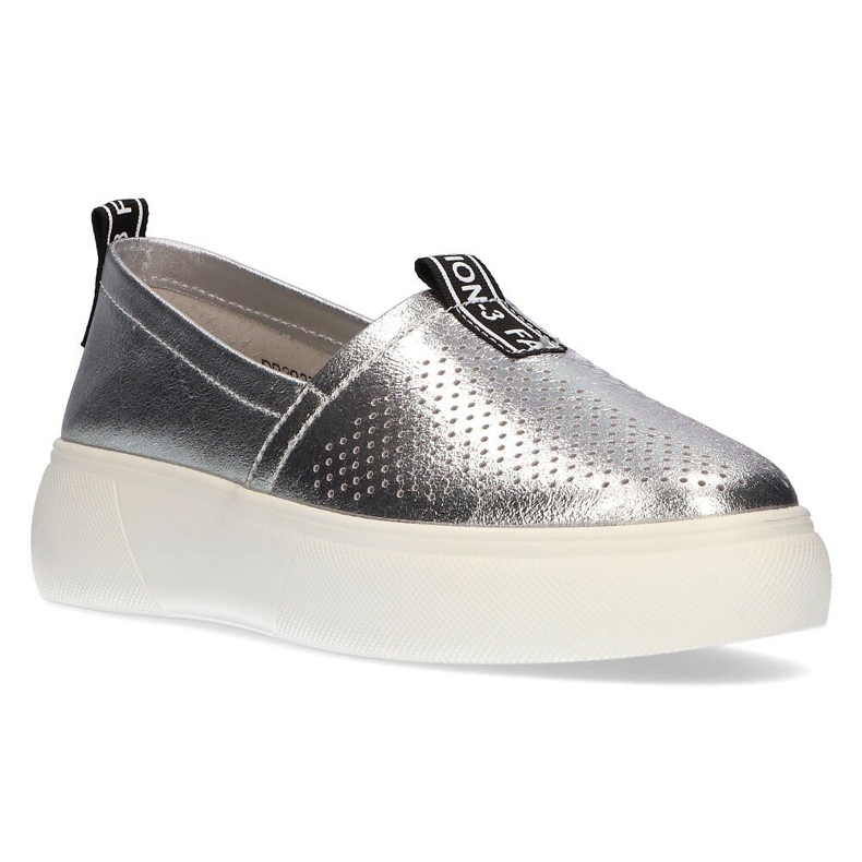 Slip-ons en cuir Filippo DP2027 / 21 Si argent