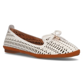 Cuir ajouré lords Filippo DP2034 / 21 Wh blanc blanche
