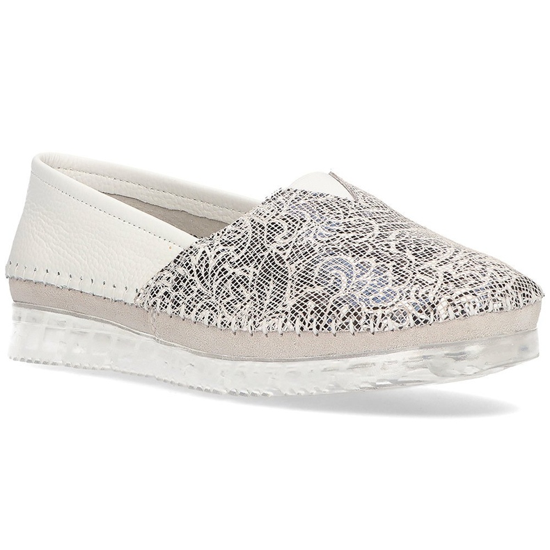 Chaussures en cuir Filippo DP2147 / 21 Wh blanc blanche multicolore
