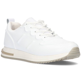 Baskets de sport en cuir Filippo DP2017 / 21 Wh blanc