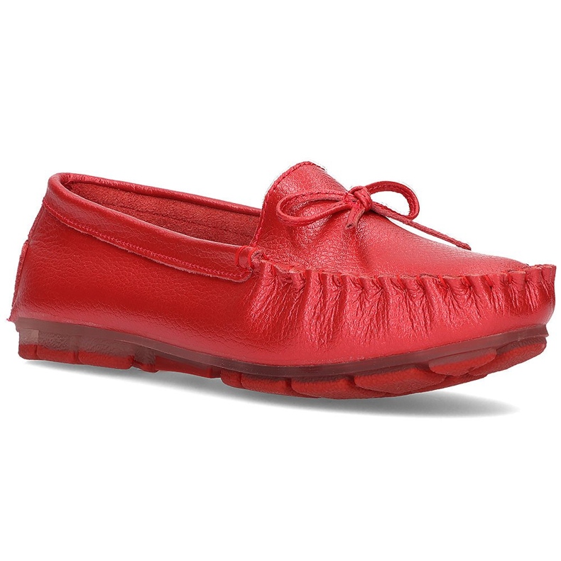 Mocassins en cuir rouge Filippo DP004/21 Rd