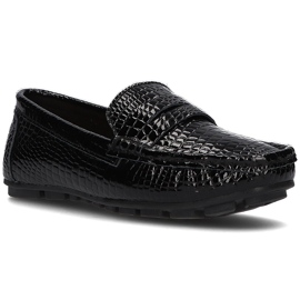 Mocassins en cuir Filippo DP2139 / 21 Bk noir le noir