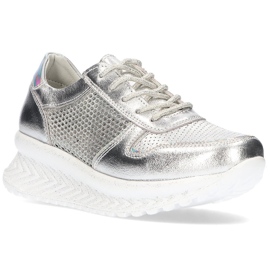 Baskets en cuir Filippo DP2011/21 Si argent
