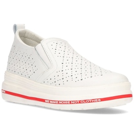 Chaussures en cuir Filippo DP2009 / 21 Wh blanc blanche