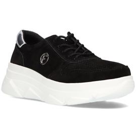 Baskets en cuir Filippo DP2138/21 Bk noir le noir