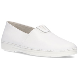 Chaussures à enfiler en cuir Filippo DP2134 / 21 Wh blanc