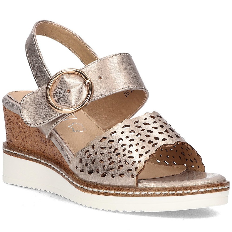 Sandales compensées Filippo DS2077/21 Go dorées d'or
