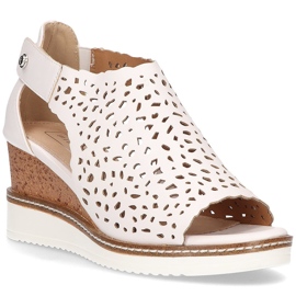 Sandales compensées Filippo DS2074 / 21 Wh blanc