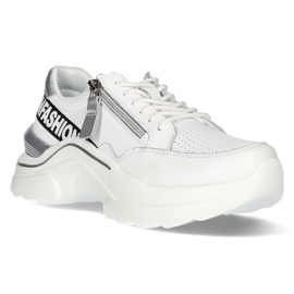 Baskets en cuir Filippo DP2057 / 21 Wh blanc blanche