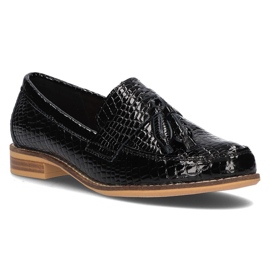 Mocassins en cuir Filippo DP2161 / 21 Bk noir le noir