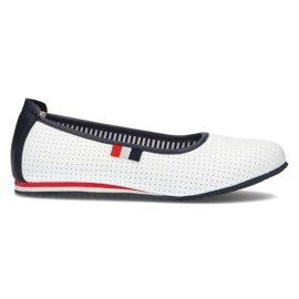 Ballerines en cuir Filippo DP2171 / 21 Wh blanc blanche