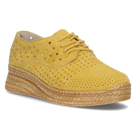 Chaussures en cuir Filippo DP2162 / 21 Yl jaune
