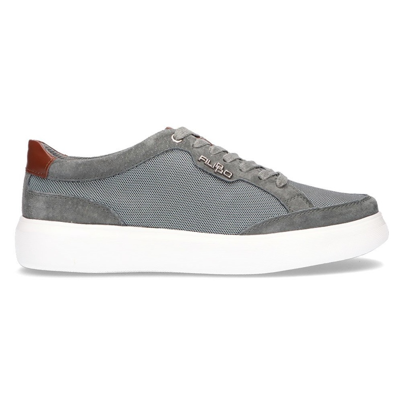 Chaussures en cuir Filippo MP2398 / 21 Gr gris