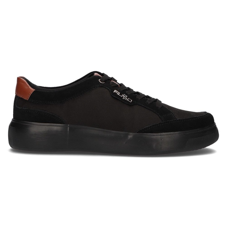 Chaussures en cuir Filippo MP2398 / 21 Bk noir le noir