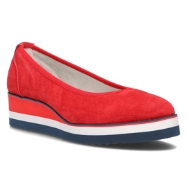 Ballerines Filippo DP2323/21 Rd en cuir rouge