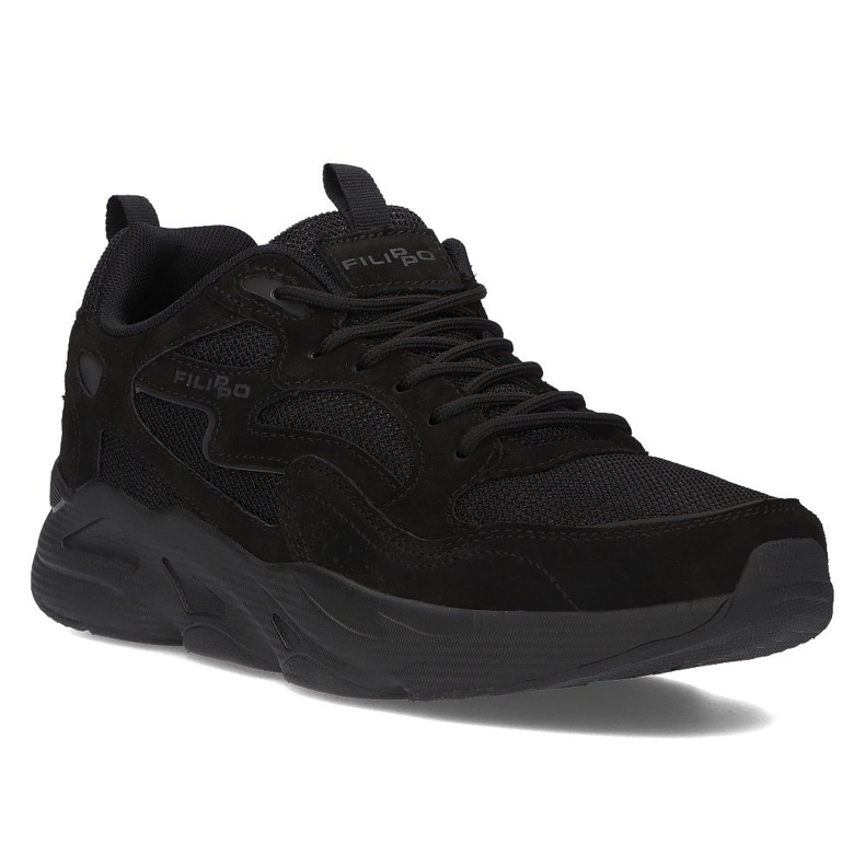 Baskets en cuir Filippo MSP2116/21 Bk noir le noir