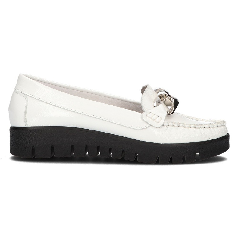 Mocassins en cuir Filippo 10133 laqué blanc blanche