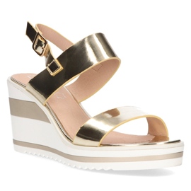 Sandales compensées Filippo DS2094/21 Go dorées d'or