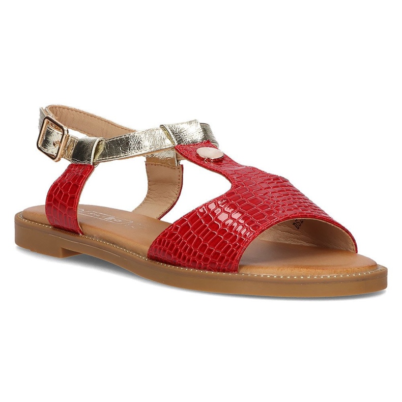 Filippo DS2099/21 Rd sandales rouges d'or