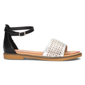 Filippo DS2102/21 sandales Si Bk noir argent