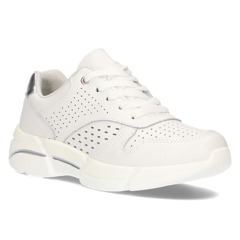 Baskets en cuir Filippo DP2156 / 21 Wh blanc blanche