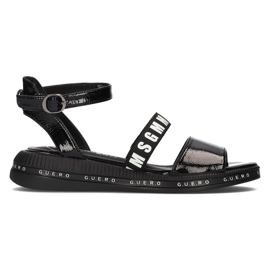 Sandales noires sur le coin Filippo DS2321 / 21 Bk le noir