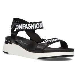 Sandales en cuir Filippo DS2169/21 Bk noir le noir