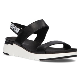 Sandales en cuir Filippo DS2141/21 Bk noir le noir