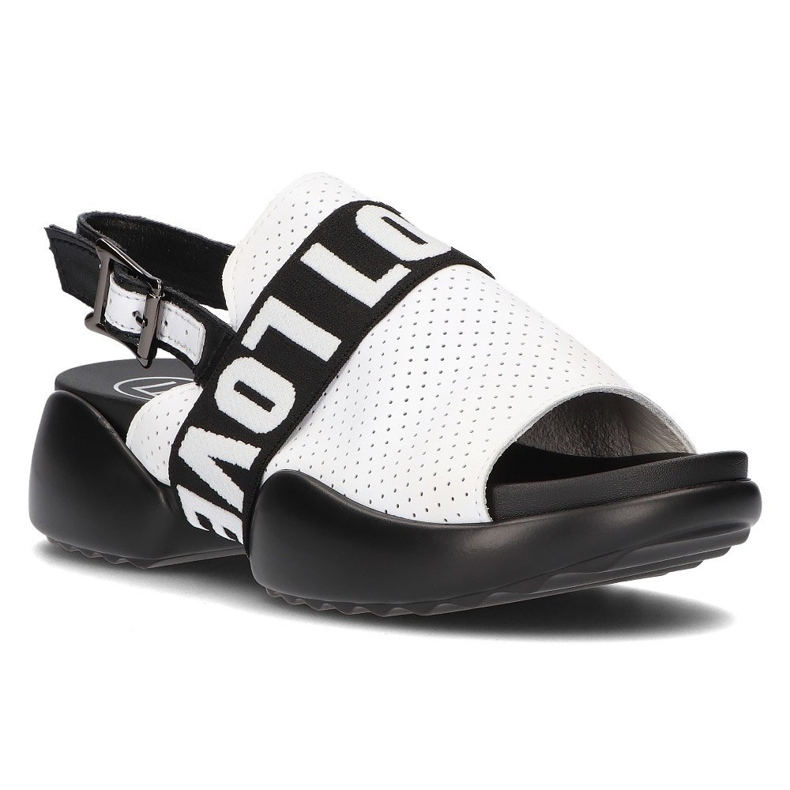 Sandales en cuir Filippo DS2153 / 21 Wh blanc blanche