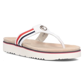 Chaussons en cuir Filippo DK2327 / 21 Wh blanc