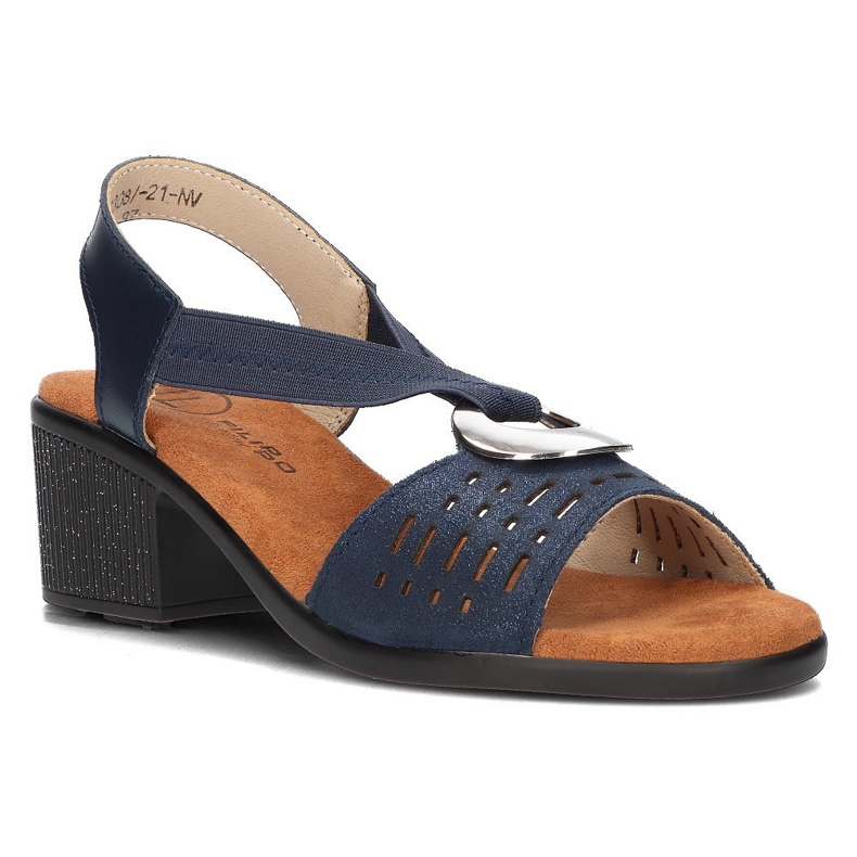 Sandales en cuir Filippo DS2308/21 Nv bleu marine