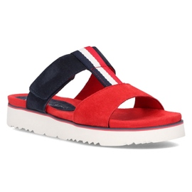 Chaussons en cuir Filippo DK2170 / 21 Rd Nv rouge bleu marine