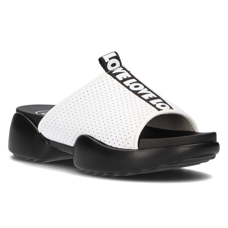 Chaussons en cuir Filippo DK2168 / 21 Wh blanc blanche