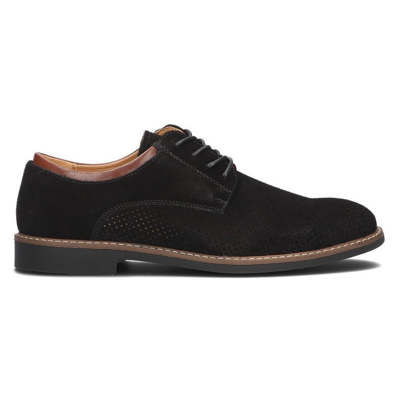 Chaussures en cuir Filippo MP2399/21 Bk noir le noir