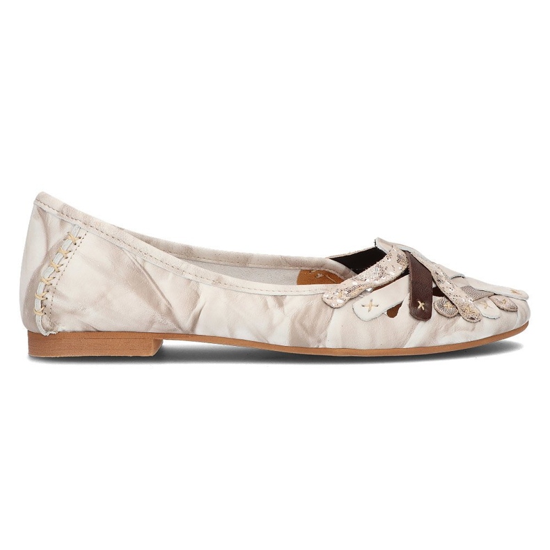 Ballerines en cuir Filippo 01358 beige