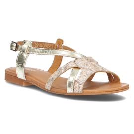 Sandales en cuir Filippo 05186-25 / 00-5 doré