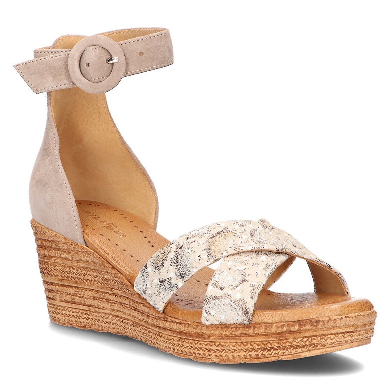 Sandales en cuir Filippo 04565-04 / 00-5 beige doré Sandales en cuir Filippo 04565-04 / 00-5 beige doré