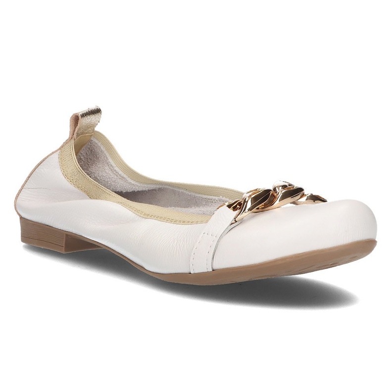 Ballerines Filippo 100 cuir blanc blanche