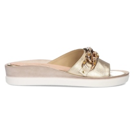 Babouches en cuir Filippo 105 or doré