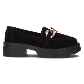 Chaussures en cuir Filippo DP3221/21 Bk S noir le noir