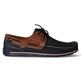 Mocassins Filippo 1774 K Granat + Nubuck marron brun bleu marine