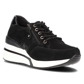 Baskets en cuir Filippo DP3176/21 Bk noir