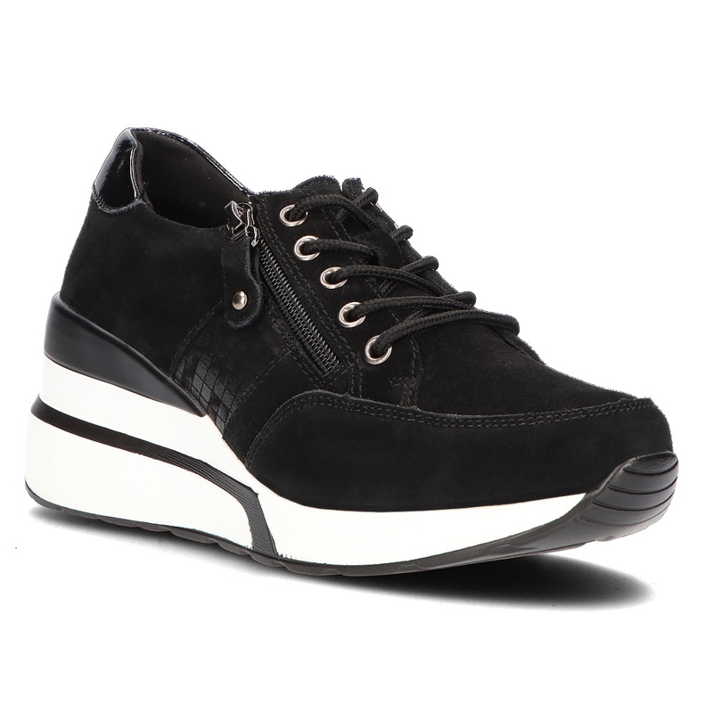 Baskets en cuir Filippo DP3176/21 Bk noir le noir