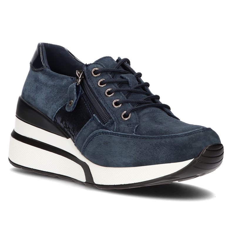 Baskets en cuir Filippo DP3176/21 Nv bleu marine
