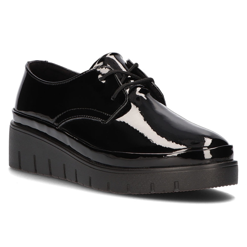 Chaussures en cuir Filippo DP3025 / 21 Bk noir le noir