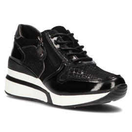 Baskets en cuir Filippo DP3166/21 Bk noir le noir