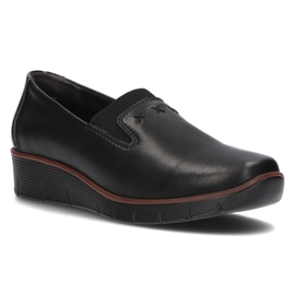 Chaussures en cuir Filippo DP3160 / 21 Bk noir le noir