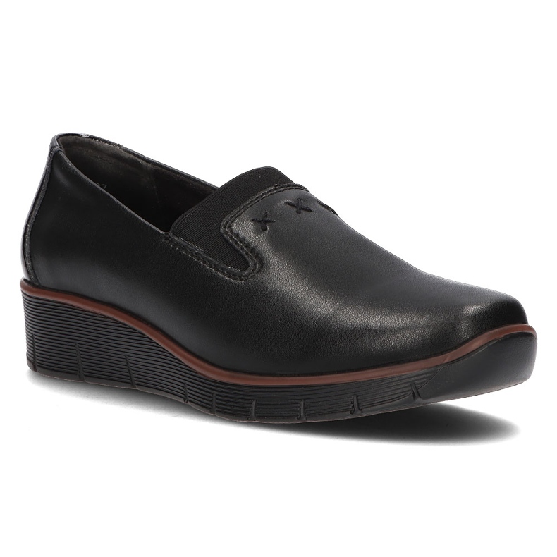 Chaussures en cuir Filippo DP3160 / 21 Bk noir le noir