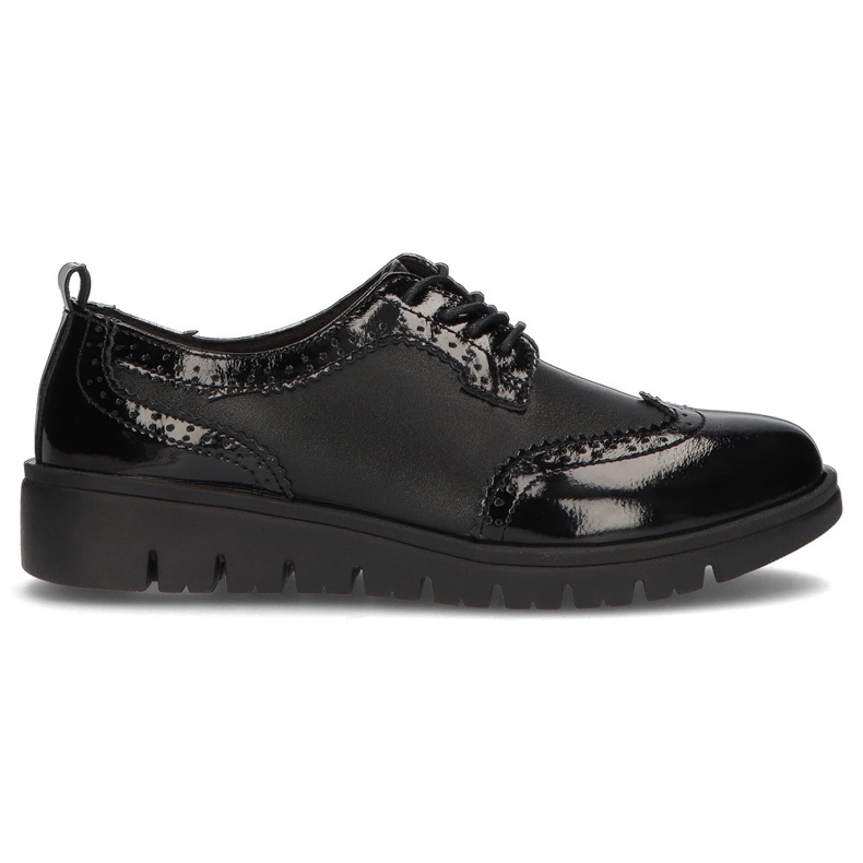 Chaussures en cuir Filippo DP3206 / 21 Bk noir le noir